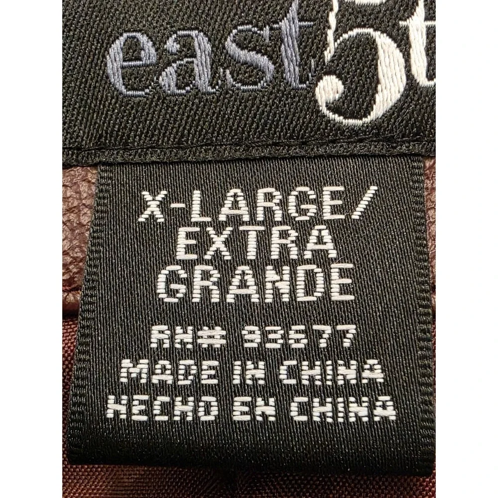 East 5th‎ Women's Red Burgundy Leather  Jacket XL New With Tag Genx Genz Y2k